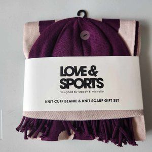 Love & Sports Women's Beanie and Scarf 2-Piece Set - NWT
